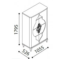 Шкаф витрина 2-х дверная Легенда LEGN-13 венге Шкаф витрина 2-х дверная Легенда LEGN-13 венге
