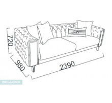 Трехместный диван Монтего MONT-02 Трехместный диван Монтего MONT-02