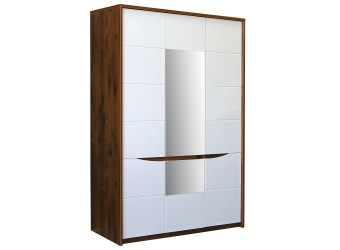 Шкаф для одежды «Монако» П528.07 (дуб саттер/белый глянец)