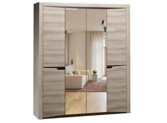 Четырехстворчатый шкаф для одежды Г-12 (ЯТ) Гарда с зеркалом