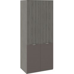 Шкаф для одежды с 2 дверями ЛКП «Либерти» (Хадсон/Фон Серый) СМ-297.07.023