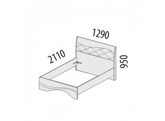 Односпальная кровать Соната 98.03.1