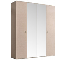 Четырехстворчатый шкаф для одежды с зеркалом Rimini РМШ1/4 (латте) Четырехстворчатый шкаф для одежды с зеркалом Rimini РМШ1/4 (латте)