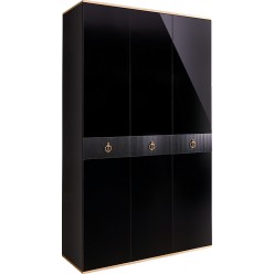 Трехстворчатый шкаф для одежды  Rimini Solo РМШ2/3 (s) (черный)