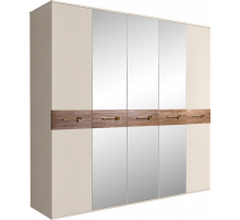 Пятистворчатый шкаф для одежды с зеркалами Богемия Вуд (Bogemia Wood) БМШ1/5 (Wo)