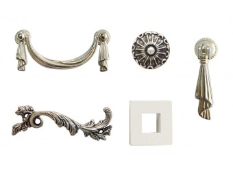 Шкаф-пенал для одежды Тиффани Премиум ТФП-1(П) (слоновая кость, серебро)
