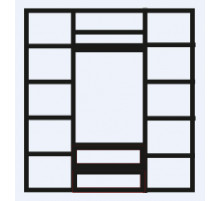 Четырехстворчатый шкаф для одежды с зеркалом Венеция ВНШ1/41 (дуб седан) Четырехстворчатый шкаф для одежды с зеркалом Венеция ВНШ1/41 (дуб седан)